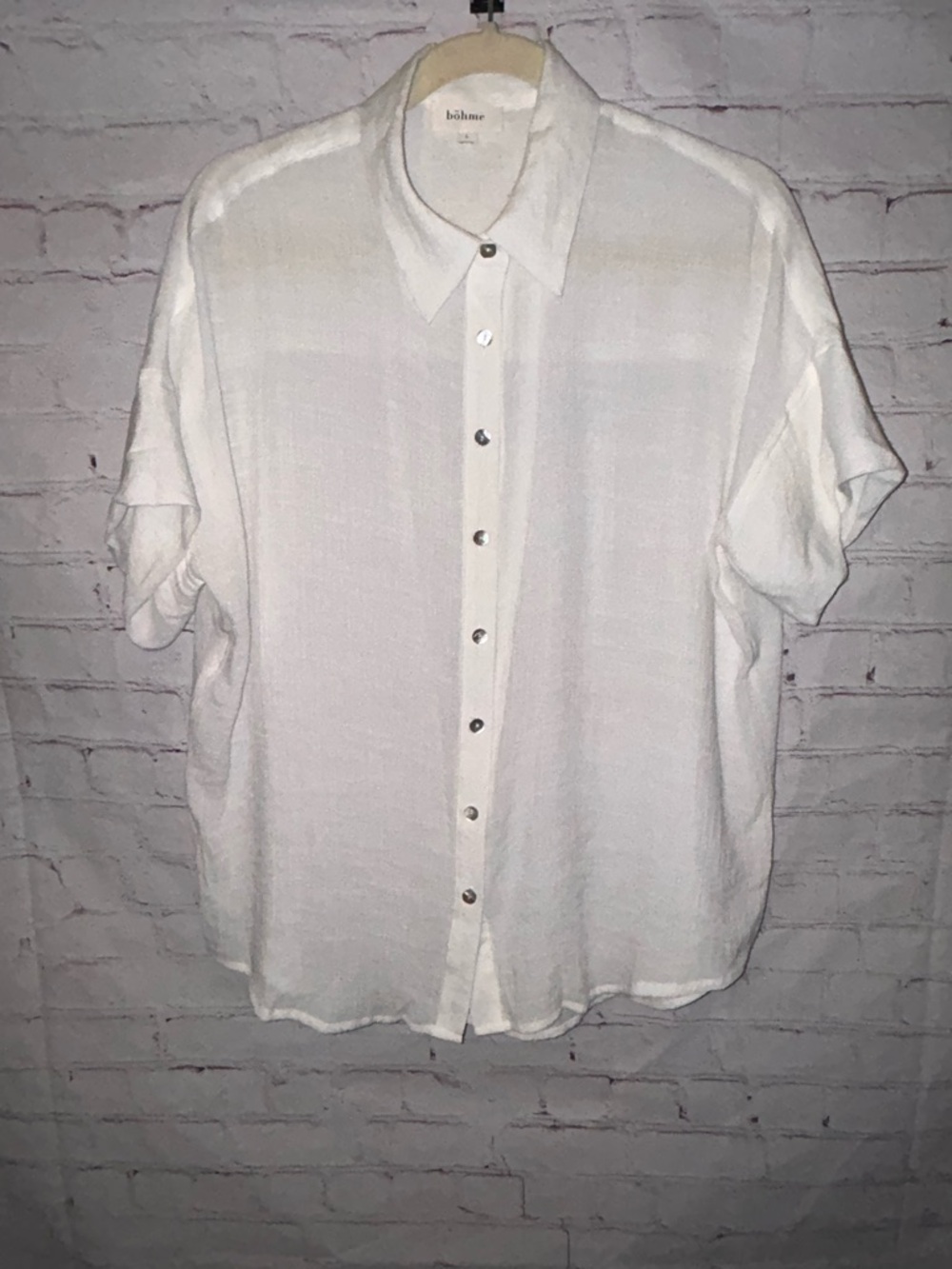 bohme White Relaxed shirt women’s size L